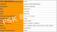 Nonstandard BT25-4 Angular Contact Ball Bearing Automotive Parts BT19Z-2 9168404